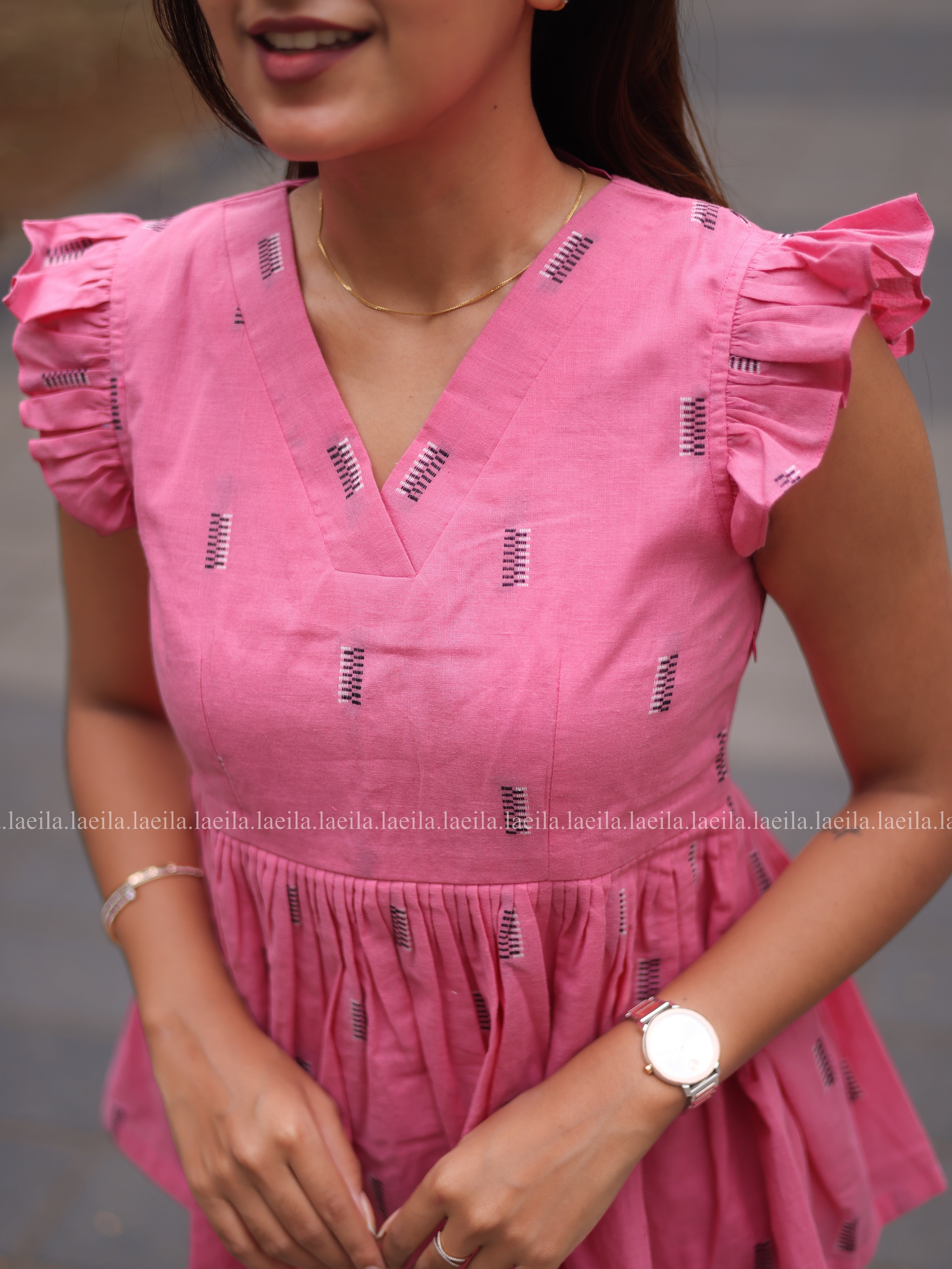 Hot Pink Peplum Top